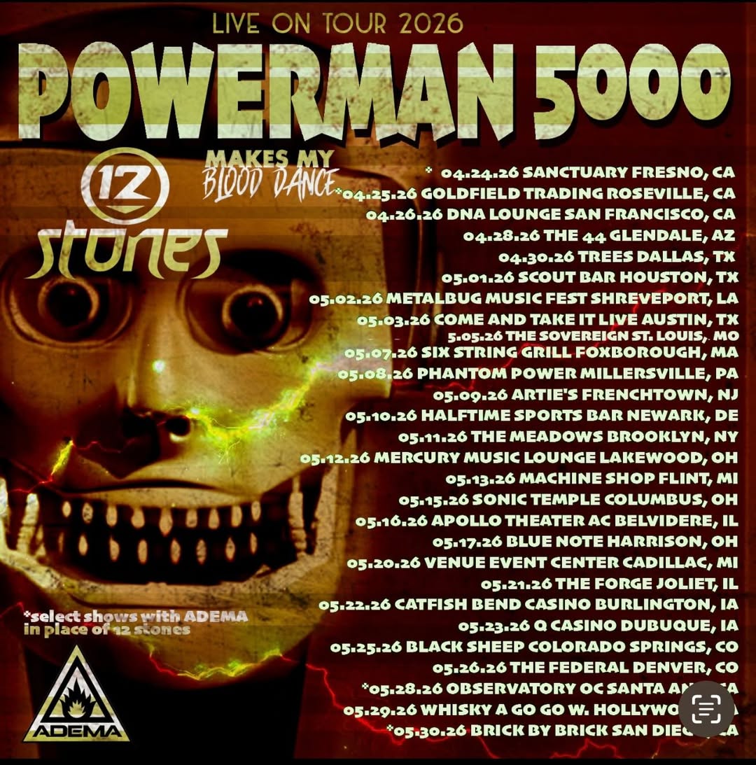 Powerman 5000 Tour Poster 2026